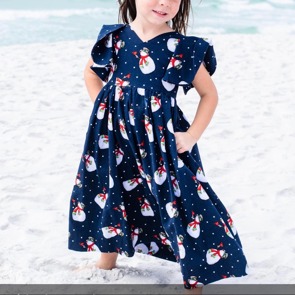 Toddler Girl Snowman Dress